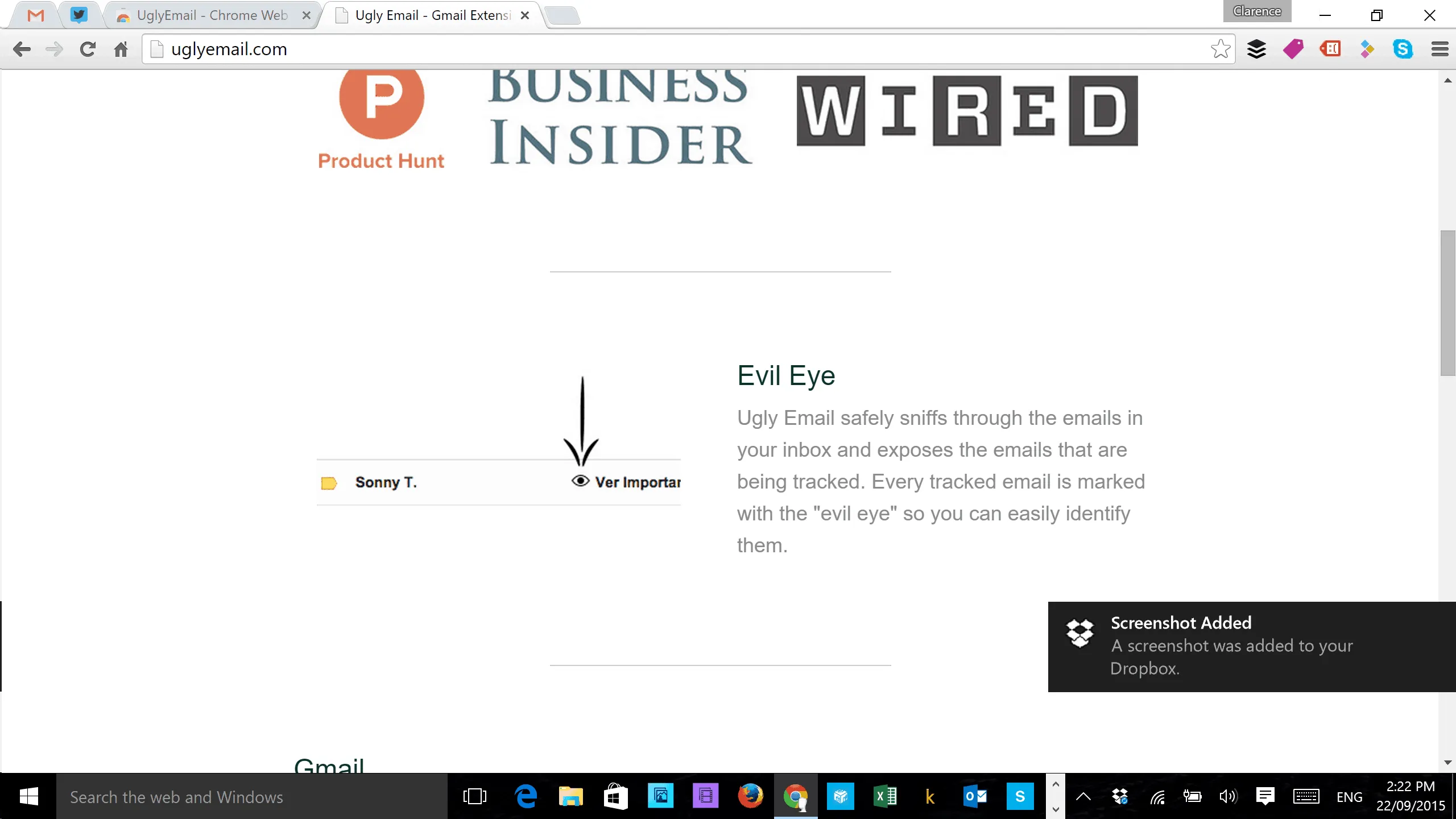 Evil eye email tracking
